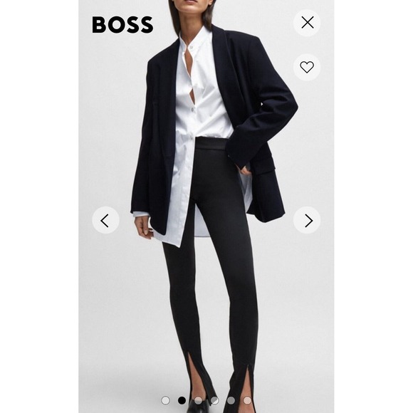NAOMI X BOSS LEGGINGS IN STRETCH‎ JERSEY WITH ZIP HEMS black size 0 - Picture 12 of 12